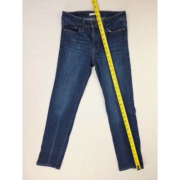 Levis Size 27X30 Womens 712 Slim Blue Denim Logo Tag 5 Pocket Jeans - Picture 13 of 14